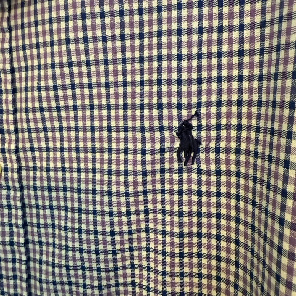 Polo by Ralph Lauren performance purple and blue gingham, dress‎ shirt size XL